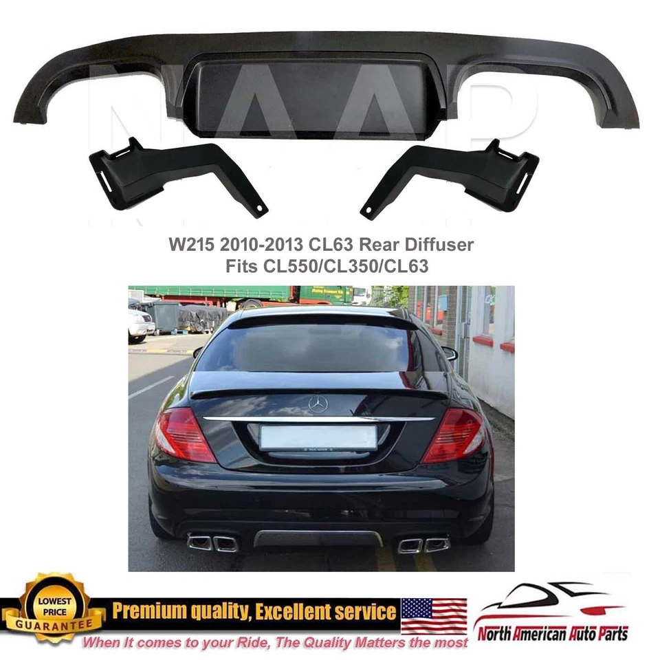 CL63 Diffuser Rear Bumper  CL550 CL500 Spoiler 2010 2011 2012 2013 CL350 - Image 1 of 4