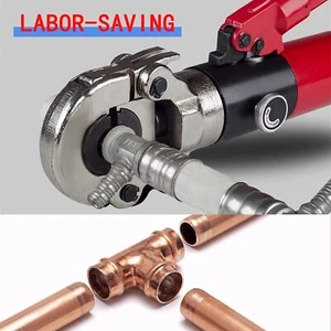 Hydraulic Pipe Crimping Fittings Tool With 1/2" 3/4" 1" Jaw Copper Press Crimper - Picture 1 of 12