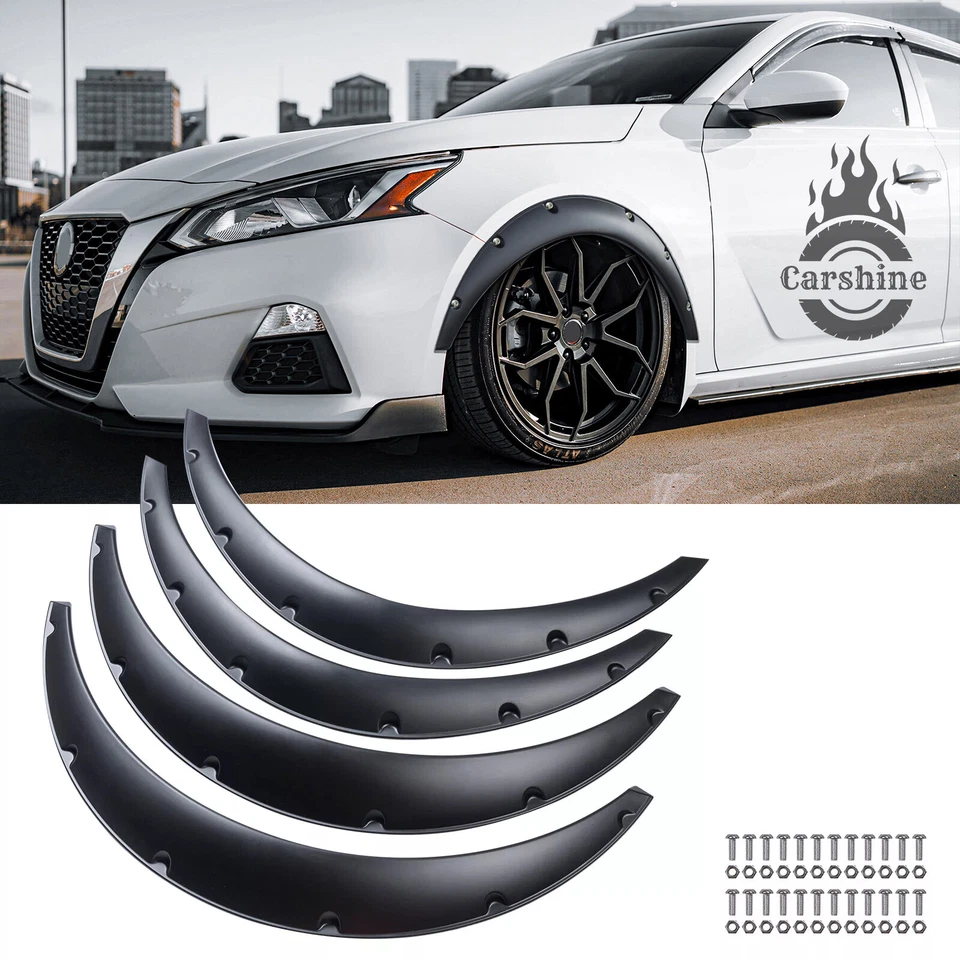 4pcs Fender Flares Extension Wide Body Kit Wheel Arches Black For Nissan Altima Foto 1 de 4