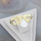 Wert 970 € Diamant Perl Ring 585er/14 Karat Gelb Gold Größe 55