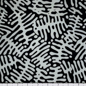 3 Yards Lunn Stoffe exklusiv schwarz & weiß Batik Textil Flüssigkristall Baumwolle - Bild 1 von 1