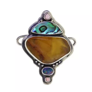 Tabra Amber Turquoise Opal Tourmaline Charm - Picture 1 of 1