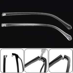 1 Pair Replacement Glasses Sunglasses TR90 Arm Temple Repair 6mm-9.5mm Clear Set - Picture 1 of 19