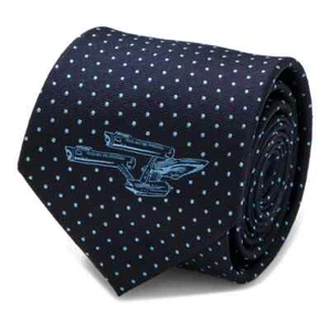 Enterprise Dot Blue Men's Tie - 100% Silk - Picture 1 of 4