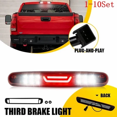 Para 07-13 Chevy Silverado Sierra Rojo LED 3RD Tercera Luz de Freno Lámpara de Carga 1-10X Foto 1 de 4