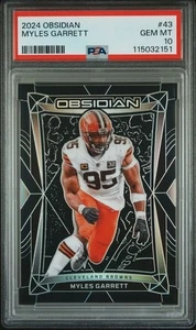 2024 OBSIDIAN #43 MYLES GARRETT PSA 10 GEM MINT POP 1 BROWNS AGGIES - Bild 1 von 2