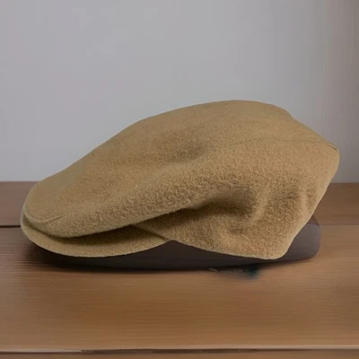 Country Gentleman Tan 100% Wool Ascot Felt Hat Peaky Blinders Cap Newsboy USA - Image 1 of 4