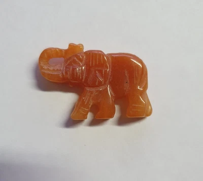 Elefant aus Carneol/Achat – mit Querbohrung – Anhänger Elefant Gravur - Bild 1 von 4