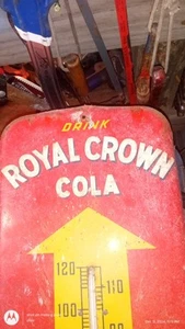 Vintage Royal Crown Cola Metal Thermometer - Picture 1 of 5