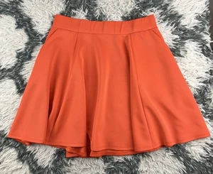 Torrid Women's Mini Scuba Skater Skirt Orange in Nasturtium - Picture 1 of 10
