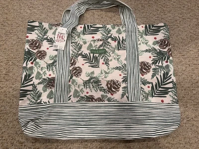Mia and Tess Canvas Holiday Shopping Tote, New with Tags - Image 1 of 4
