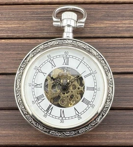 Orologio Tasca 49mm Scheletrato Anonimo Carica Manuale - Picture 1 of 8