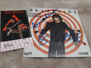 daniel Balavoine autograph 45t Vivre ou Survrivre signed live concert ticket 1984 - Picture 1 of 3