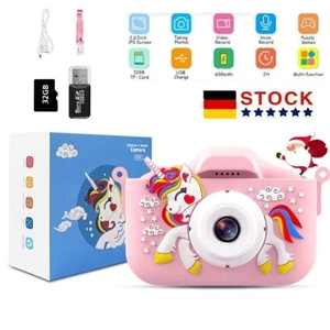 Kinderkamera Kinder Kamera 1080P 32GB SD Karte Selfie Digitalkamera Fotoapparat - Bild 1 von 18