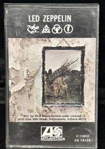 Led Zeppelin IV 4 Zoso Symbols Untitled Cassette Tape CS 19129 Tested Works! - Picture 1 of 5