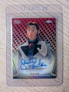 2025 Topps Chrome Disney Hans Micky Mouse Red and Black Refractor Autogramm /28 - Bild 1 von 6