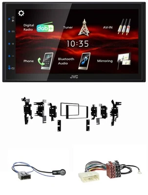 JVC USB Bluetooth MP3 DAB 2DIN Autoradio für Nissan Micra 2013-2017 schwarz - Bild 1 von 4