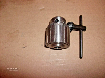Jacobs  0-1/4" Heavy Duty Plain Bearing Keyed Chuck 3/8-24 Mount with key. - Image 1 of 3
