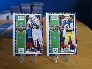 Score 2025 Tyler Warren + Riley Leonard RCs Indianapolis Colts - Foto 1 di 2