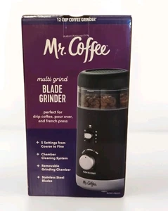 Mr. Coffee 12 Tassen Mahlwerk - verstellbare Klinge - Kabelaufbewahrung - schwarz - NEU - Bild 1 von 7