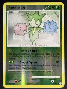 Roselia #96/130 Carta Pokemon Reverse Holo Diamante e Perla TCG - Foto 1 di 2
