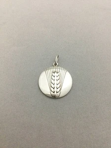 GEORG JENSEN 78 Rice Ear / Wheat Motif Necklace Pendant Top 925 Sterling Silver - Picture 1 of 4