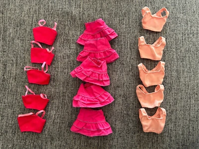 15 Artículos: 5 X Top Rojo + 5X Top Naranja + 5 X Vestido Rosa para Muñeca 1/6 BJD (11.5") Foto 1 de 4