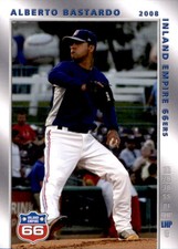 2008 Inland Empire 66ers Grandstand #2 Alberto Bastardo Aragua Venezuela VZ Card