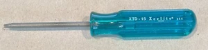 Xcelite XTD15 Cacciavite a lama rotonda cromo vanadio acciaio torx T15 testa blu - Foto 1 di 1