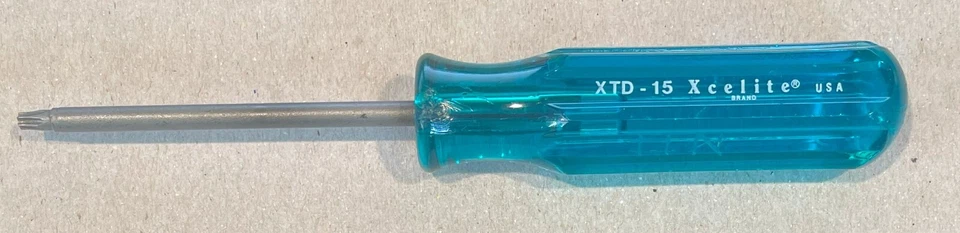 Xcelite XTD15 Chromium Vanadium Steel Torx Round Blade Screwdriver T15 Head blue - Image 1 of 1