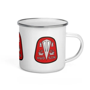 Taza de bebidas para automóvil Hudson 1940/50 esmalte frío/caliente estilo camping 12 oz - Imagen 1 de 3