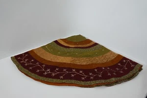 CRATE & BARREL Arabesque Christmas Tree Skirt, 56" Round, Pd. $99.95 (New-Open) - Picture 1 of 14