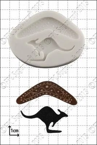 Molde de silicona canguro y boomerang | Uso alimentario FPC Sugarcraft ENVÍO GRATUITO AL REINO UNIDO - Imagen 1 de 1