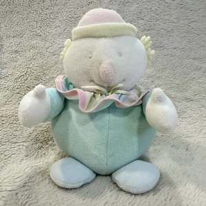 Eden Pastell Clown Plüsch Chim Rassel Lovey gelbe Schleife Mütze Baby Spielzeug Stofftier - Bild 1 von 5