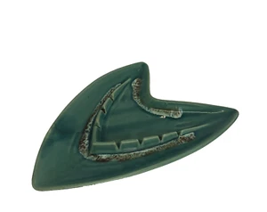 VTG Atomic MCM Ceramic Ashtray Boomerang Turquoise Aqua  USA Star Trek - Picture 1 of 4