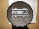 BUSHMILLS IRISH WHISKEY BARREL TOP SIGN MAN CAVE DECOR HEAD WHISKY BUSCH MILLS
