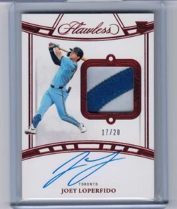 2024 Panini Flawless Joey Loperfido Rookie Patch Auto Ruby RC #'ed 17/20 - Picture 1 of 1