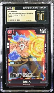 CGC 10 Pristine Master Roshi ST01-03 Dbs: fusion world 2023 Trial Deck Red - Picture 1 of 2