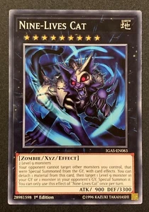 IGAS-DE083 Neun Leben Katze - Common - 1. Auflage - Yugioh TCG - Bild 1 von 3
