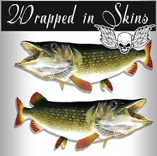 Fish Stickers Pike Decals Tackle Box RV Decals Fishing Stickers  AFP-0050