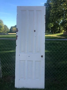 Vintage Door Farmhouse French Victorian 6 Panel 3 over 3 Pantry Office 29 x 83 - Picture 1 of 18