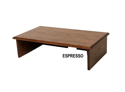 LARGE ESPRESSO TV RISER 26" WIDE X 14" DEEP X 7" HIGH - by Syracuse TV Risers - Image 1 of 4