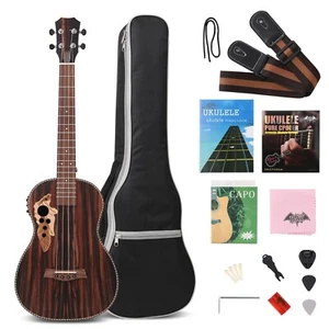 26'' Tenor Acoustic Electric Ukulele Blackwood Ukelele Uke/Truss Rod With EQ - Picture 1 of 8