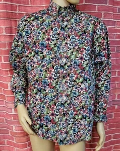 WHY THIS? HAWAIIAN MULTICOLOR FLORAL SIZE S BUTTON UP MEN'S SHIRT # WM1 - Picture 1 of 11