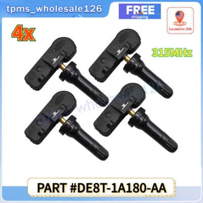 Juego TPMS (4) para sensor de presión de neumáticos Ford Fusion 2010-2016 DE8T-1A180-AA 315 MHz Foto 1 de 4