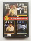 Elvis 3 In 1 Classic Music DVD- PAL - Region 4 - Good Conditon