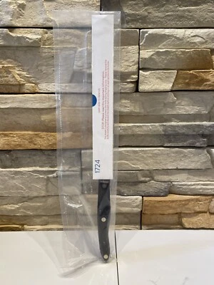 Cuchillo para tallar rebanadora de pan dentado Cutco 1724 NUEVO mango marrón de plástico sellado Foto 1 de 4