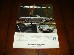 1973 BUICK CENTURY REGAL ***ORIGINAL VINTAGE AD*** - Bild 1 von 2