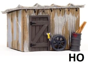 HO Scale - Tin Shack **FACTORY BUILT**  WOO-BR5056