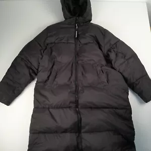Chaqueta KANGOL x H&M Grande Negra Para Hombre Abrigo Con Capucha Acolchado Largo Medio - Imagen 1 de 11